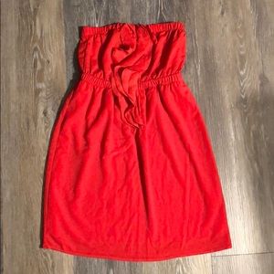 Lush Strapless Ruffle Dress